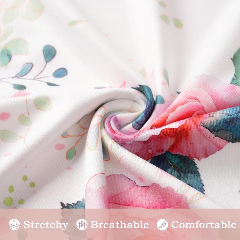 wirein Nursing Pillow Cover, Soft Stretchy Removable Slipcover for Breastfeeding Pillows,Comfortable Nursing Pillow Case for Infant Baby Boys Girls Newborn,Floral - Image 4